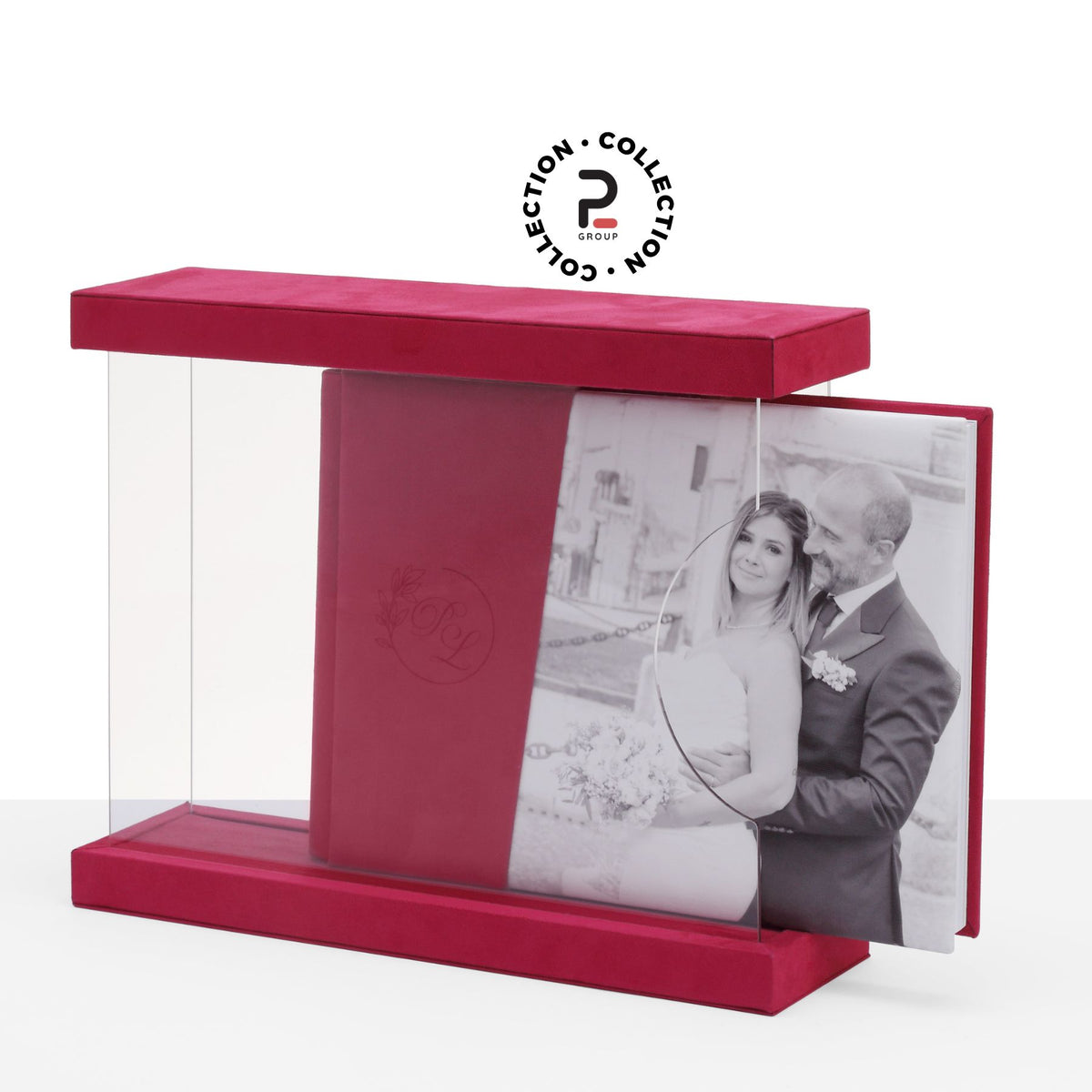 Kit Amalfi 25x35: l'album fotografico di design con cofanetto in plexiglass da esporre come un'opera d'arte.